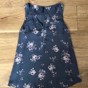 Floral sleeveless blouse